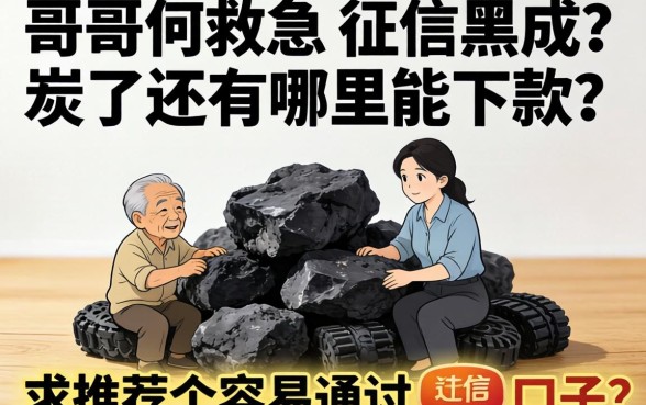 老哥们救急！征信黑成炭了还有哪里能下款？求推荐个容易通过的口子！