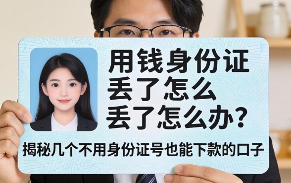急用钱身份证丢了怎么办？揭秘几个不用身份证号也能下款的口子