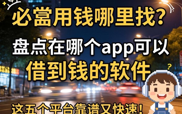 深夜急需用钱哪里找？盘点在哪个app可以借到钱的软件，这五个平台靠谱又快速！