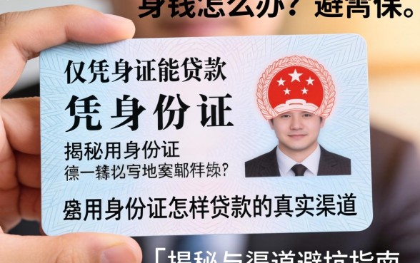 急需用钱怎么办?仅凭身份证能贷款吗?揭秘用身份证怎样贷款的真实渠道与避坑指南