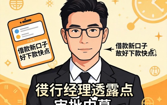 哪个借款新口子好下款快点？支行经理透露点审批内幕