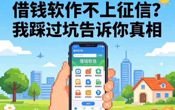 常用的借钱软件不上征信?我踩过坑告诉你真相