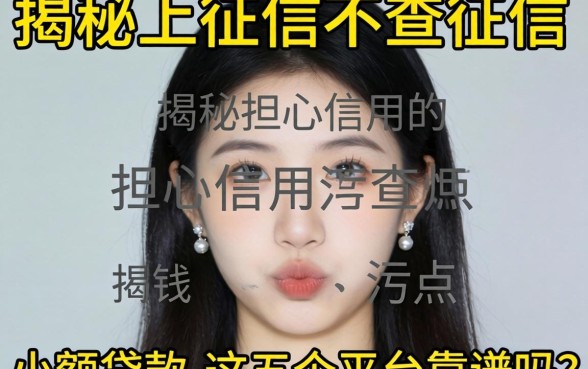 急需用钱却担心信用污点?揭秘上征信不查征信的小额贷款,这五个平台靠谱吗?