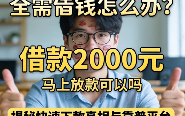 急需用钱怎么办？借款2000元马上放款可以吗？揭秘快速下款真相与靠谱平台推荐