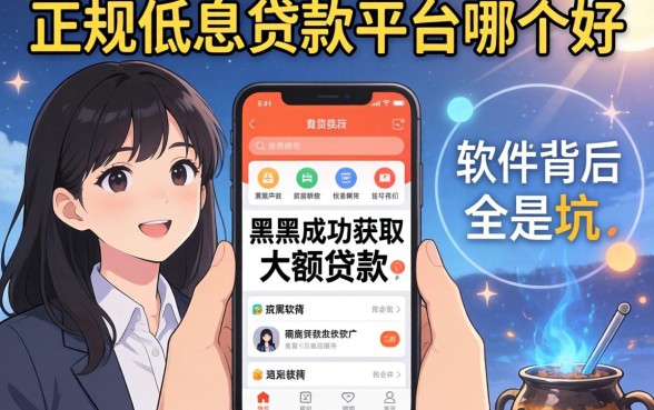 我查遍了全网正规低息的贷款平台哪个好,发现黑户成功获取大额贷款的软件背后全是坑