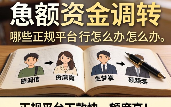 急需大额资金周转怎么办？哪些正规平台下款快、额度高？