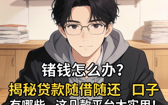 急需用钱怎么办？揭秘贷款随借随还的口子有哪些，这几款平台太实用了！