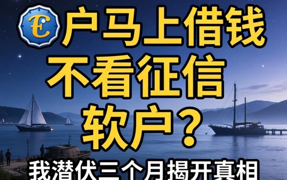 黑户马上借钱不看征信的软件？我潜伏三个月揭开真相
