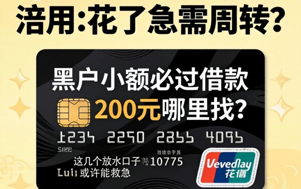 信用花了急需周转？黑户小额必过借款200元哪里找？这几个放水口子或许能救急