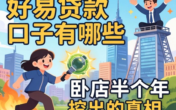 容易下贷款的口子有哪些？我卧底半年挖出的真相