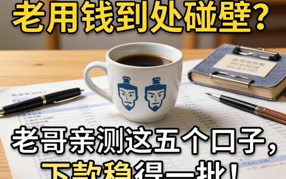 急用钱到处碰壁？老哥亲测这五个口子，下款稳得一批！