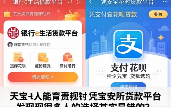 我看过工银e生活的借款平台和凭支付宝花呗贷款的平台，发现很多人的选择其实是错的