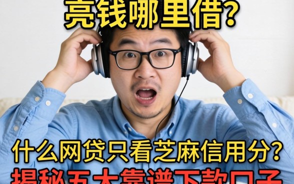 急需用钱哪里借？什么网贷只看芝麻信用分？揭秘五大靠谱下款口子