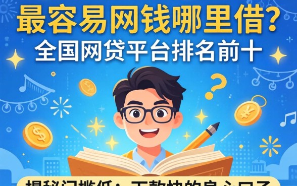 急需用钱哪里借?最容易的网贷平台排名前十有哪些?揭秘门槛低、下款快的良心口子