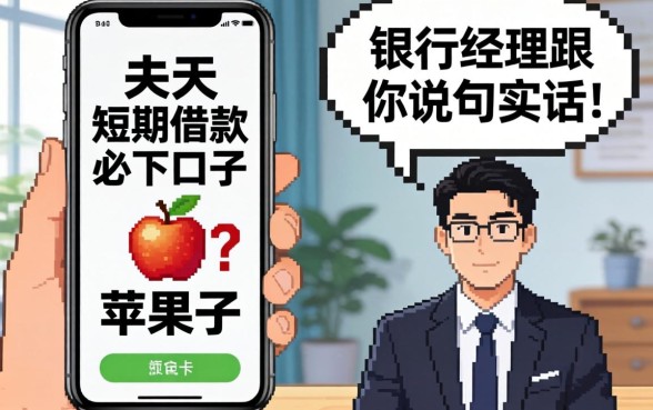 30天短期借款必下口子苹果手机？银行经理跟你说句实话