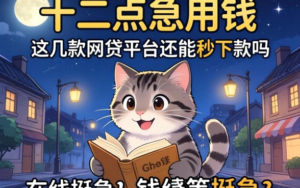 半夜十二点急用钱，这几款网贷平台还能秒下款吗？在线等挺急的！