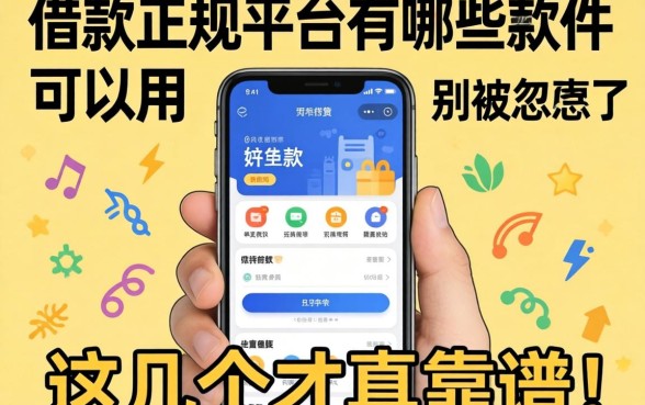 借款正规平台有哪些软件可以用?别被忽悠了,这几个才真靠谱