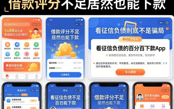 我试了十几个平台，发现借款评分不足居然也能下款，不看征信负债的百分百下款app到底是不是骗局