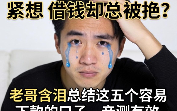 手头紧想借钱却总被拒？老哥含泪总结这五个容易下款的口子，亲测有效！