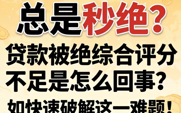 申请总是秒拒？贷款被拒综合评分不足是怎么回事？如何快速破解这一难题？