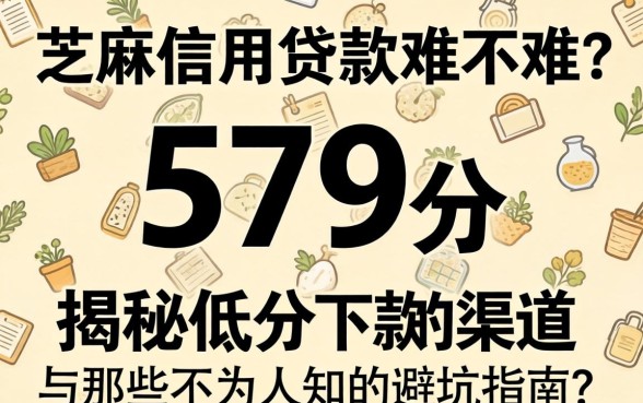 芝麻信用579分贷款难不难？揭秘低分下款的渠道与那些不为人知的避坑指南