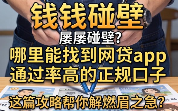 急需用钱却屡屡碰壁？哪里能找到网贷app通过率高的正规口子？这篇攻略帮你解燃眉之急！