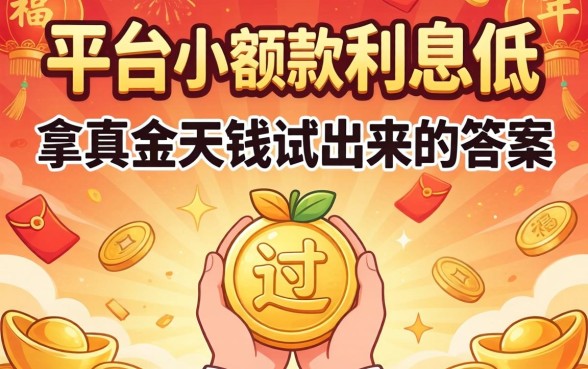 过年哪个平台小额借款利息低?我拿真金白银试出来的答案
