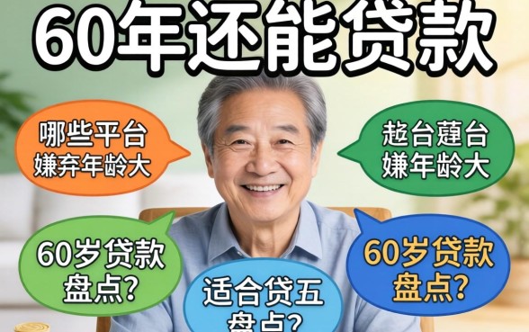 60岁还能贷款吗？哪些平台不嫌弃年龄大？盘点五个适合60岁贷款的平台