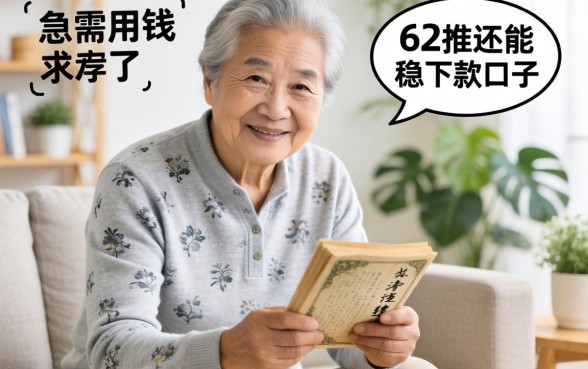 家里老人急需用钱，求推荐几个62岁还能稳下款的口子？