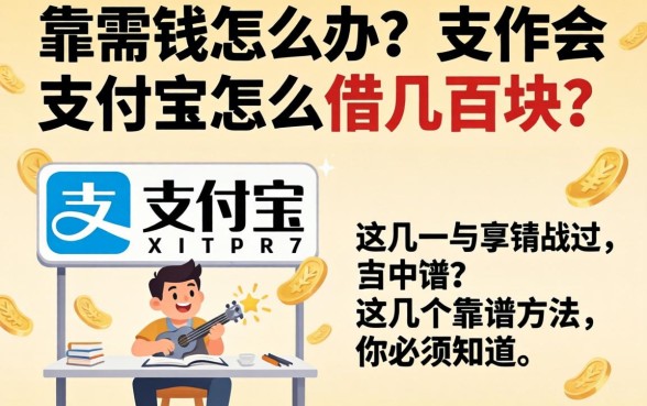 急需用钱怎么办？支付宝怎么借几百块？这几个靠谱方法你必须知道