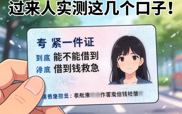 手头紧只有一张身份证，到底能不能借到钱救急？过来人实测这几个口子！