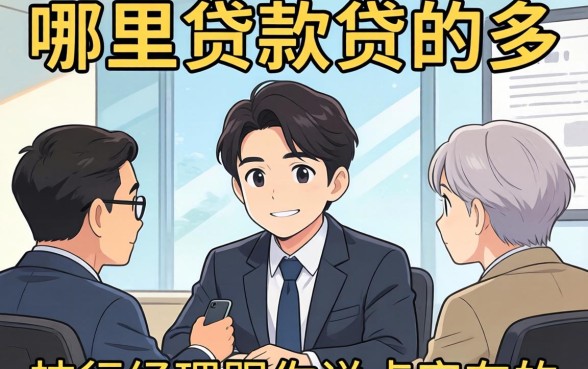 想搞清楚哪里贷款贷的多？别光看广告，支行经理跟你说点实在的