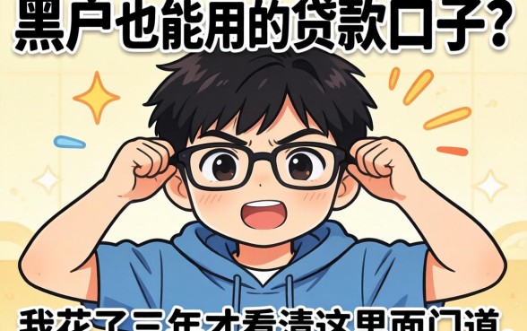 黑户也能用的贷款口子?我花了三年才看清这里面的门道