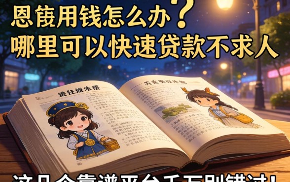 深夜急需用钱怎么办？哪里可以快速贷款不求人？这几个靠谱平台千万别错过！