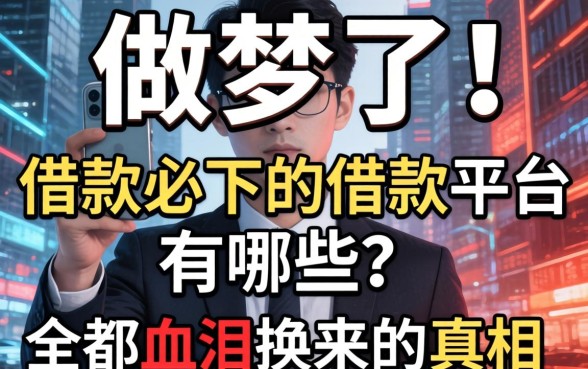 别做梦了！借款必下的借款平台有哪些？全是血泪换来的真相