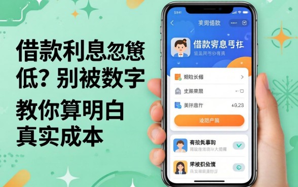 手机借款软件利息低的?别被数字忽悠,教你算明白真实成本