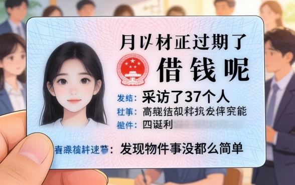 身份证过期了如何借钱呢？我采访了37个人，发现这事没那么简单