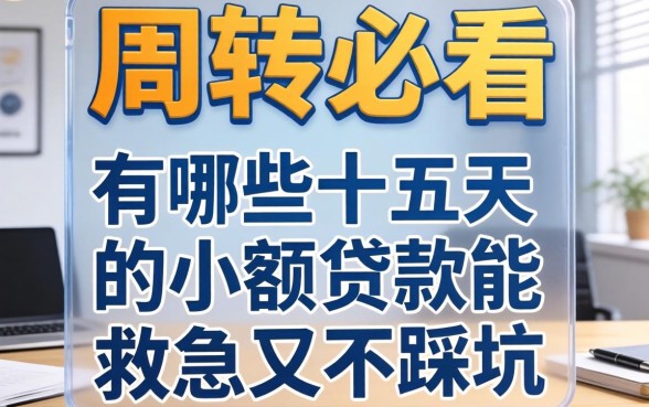 做生意周转必看：有哪些十五天的小额贷款能救急又不踩坑