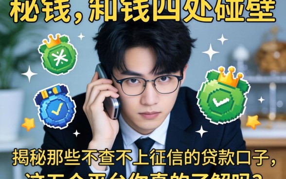 急需用钱却四处碰壁？揭秘那些不查不上征信的贷款口子，这五个平台你真的了解吗？