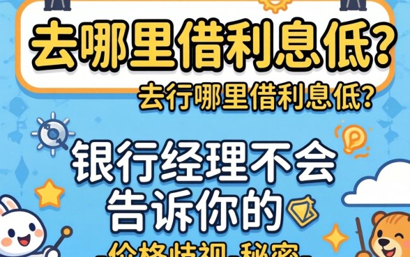 借钱去哪里借利息低?银行经理不会告诉你的-价格歧视-秘密