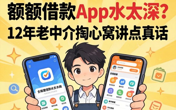 小额度借款app水太深？12年老中介掏心窝讲点真话