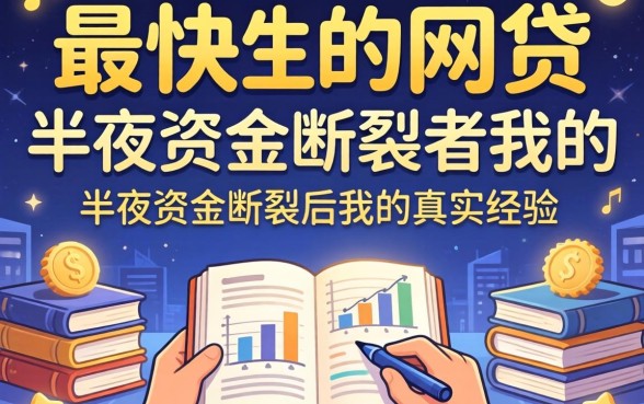 2026下款最快的网贷：半夜资金断裂后我的真实经历