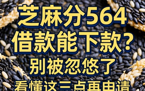 芝麻分564借款能下款？别被忽悠了，看懂这三点再申请