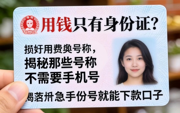 急用钱只有身份证?揭秘那些号称不需要手机号就能下款的口子