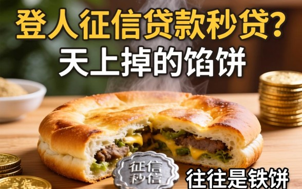 不查个人征信的贷款秒贷？天上掉的馅饼，往往是铁饼