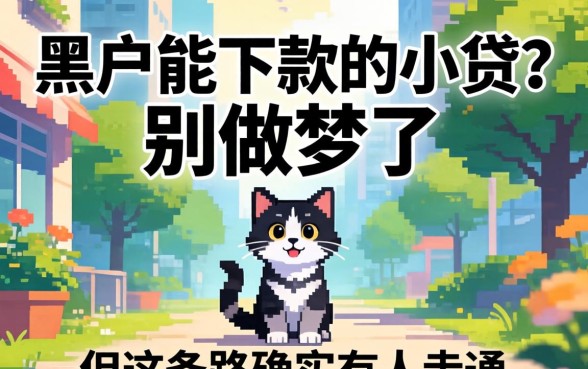 黑户能下款的小贷?别做梦了,但这条路确实有人走通