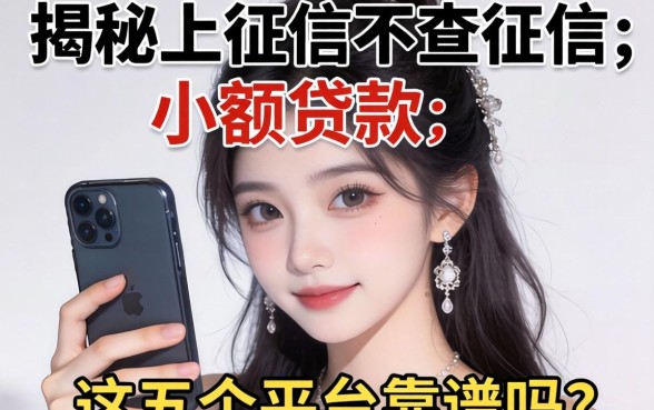 急需用钱却担心信用污点?揭秘上征信不查征信的小额贷款,这五个平台靠谱吗?