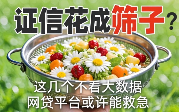 征信花成筛子?这几个不看大数据的网贷平台或许能救急