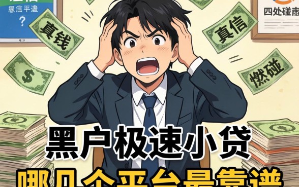急需用钱却因为征信问题四处碰壁?黑户极速小贷真的能解燃眉之急吗,哪几个平台最靠谱?