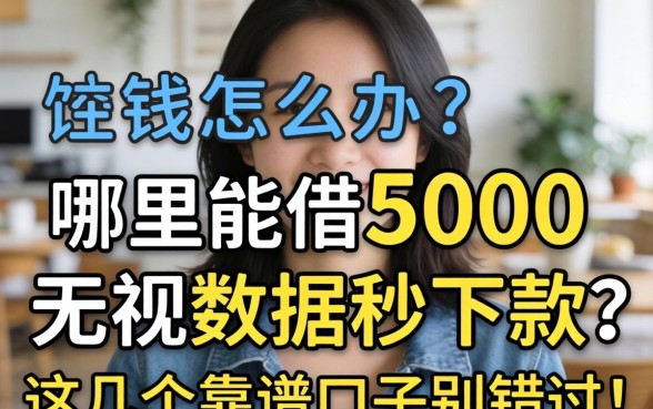 急需用钱怎么办?哪里能借5000无视大数据秒下款?这几个靠谱口子别错过!